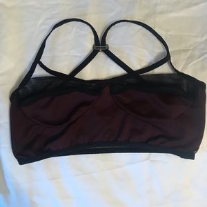 Purple and black bralette